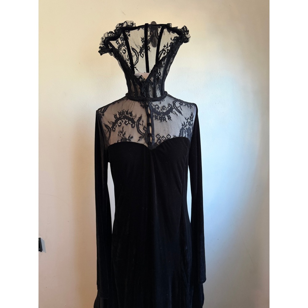 Killstar dawn maxi lace black‎ dress - Picture 3 of 8